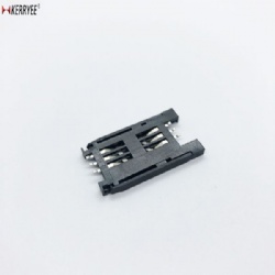 SIM Card Connector SMD Hinged Lock 8P H2.5mm