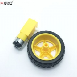 65mm Tire Wheel and 1:48 Dual Axis 3- 6V TT Geared Motor